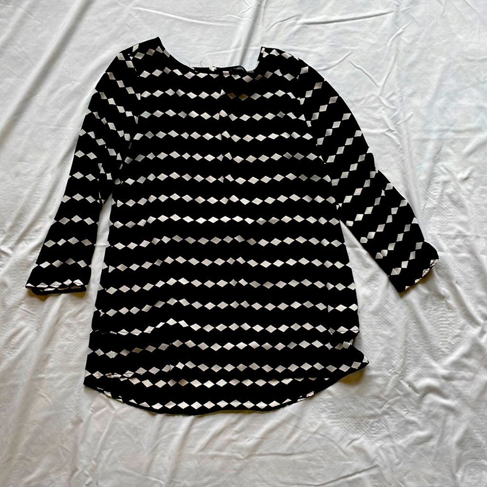 The Limited Black Swing 3/4 Sleeve Blouse - Size XS